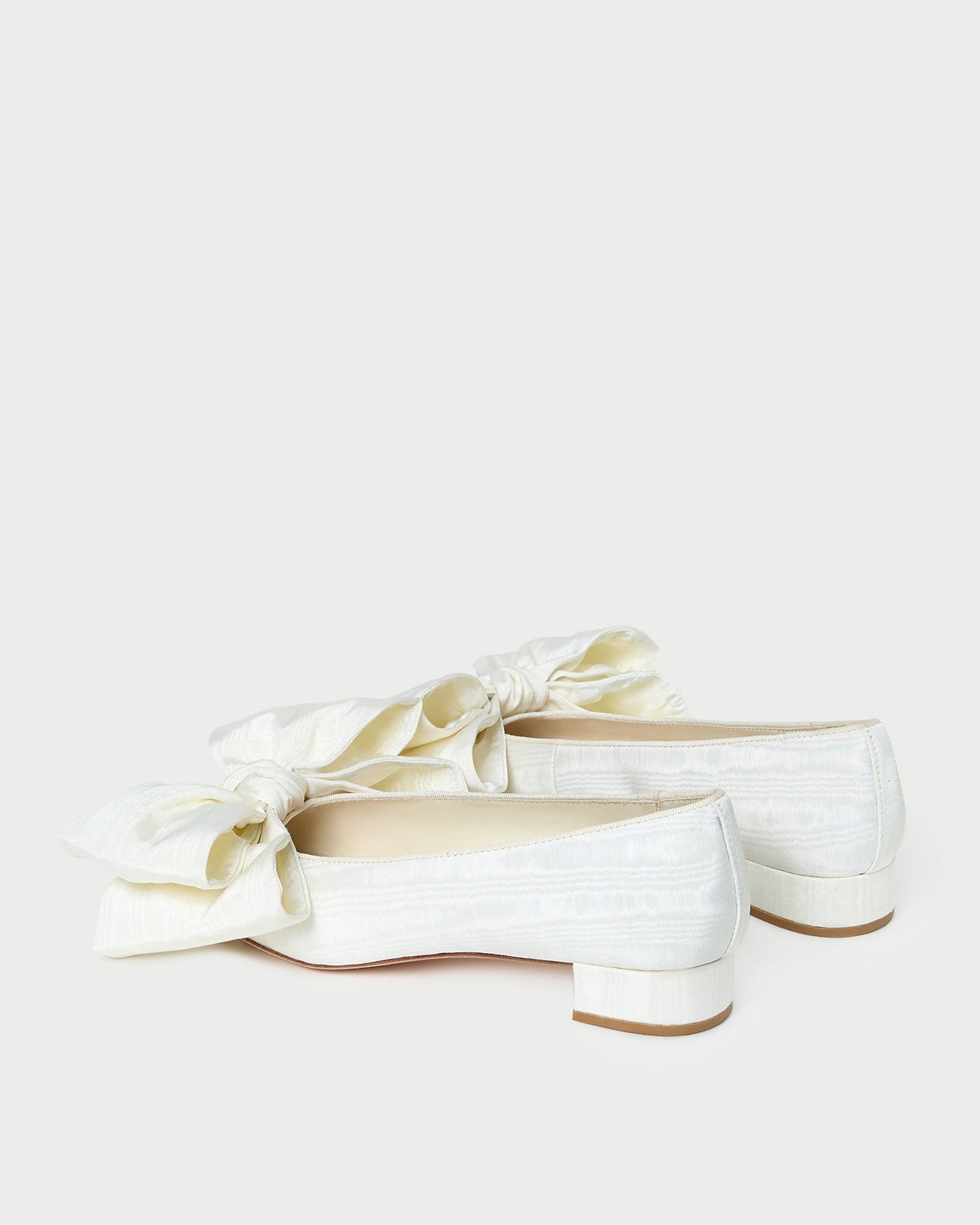 Loeffler Randall Noa Cream Moiré Bow Flat