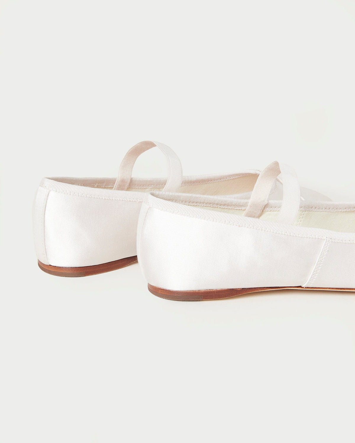 Loeffler Randall Leonie Cream Satin Ballet Flat