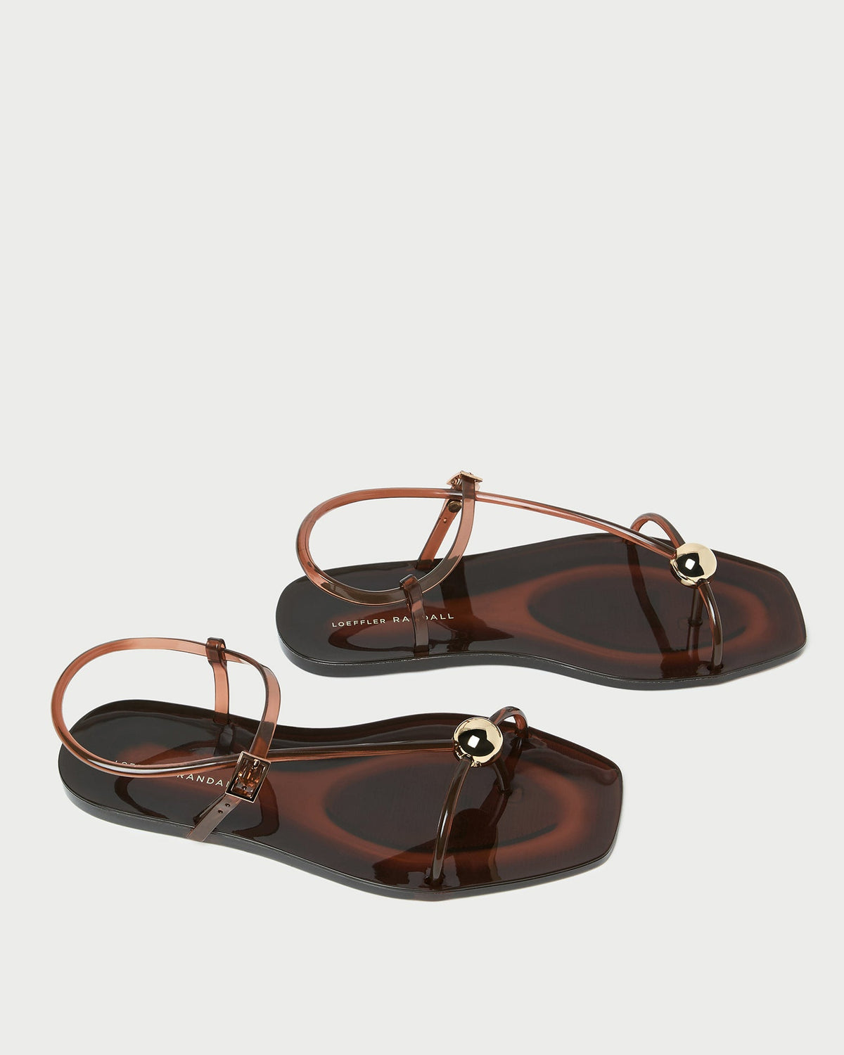 Loeffler Randall Dana Brown Strappy Jelly Sandal