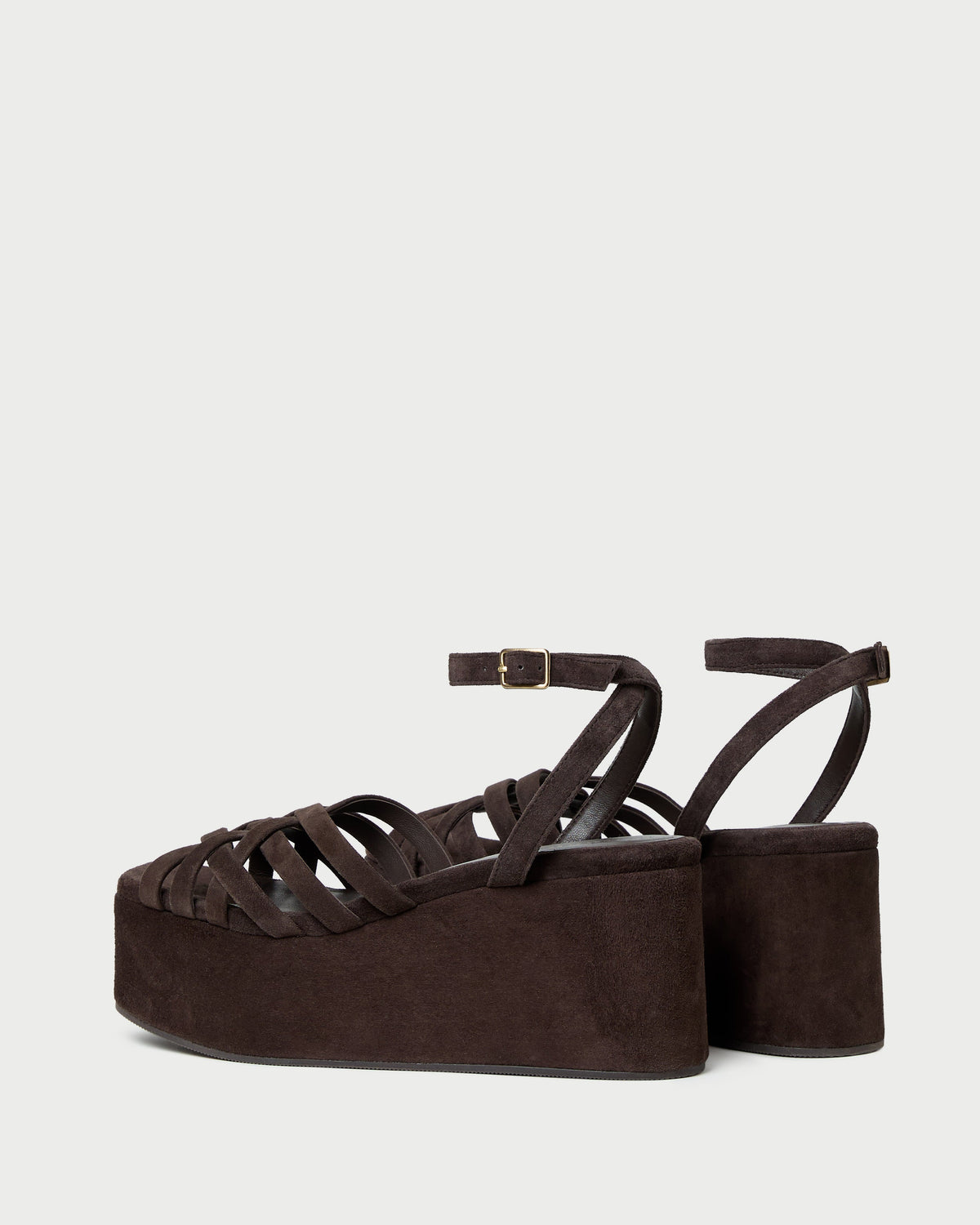 Loeffler Randall Channing Brown Suede Platform Sandal