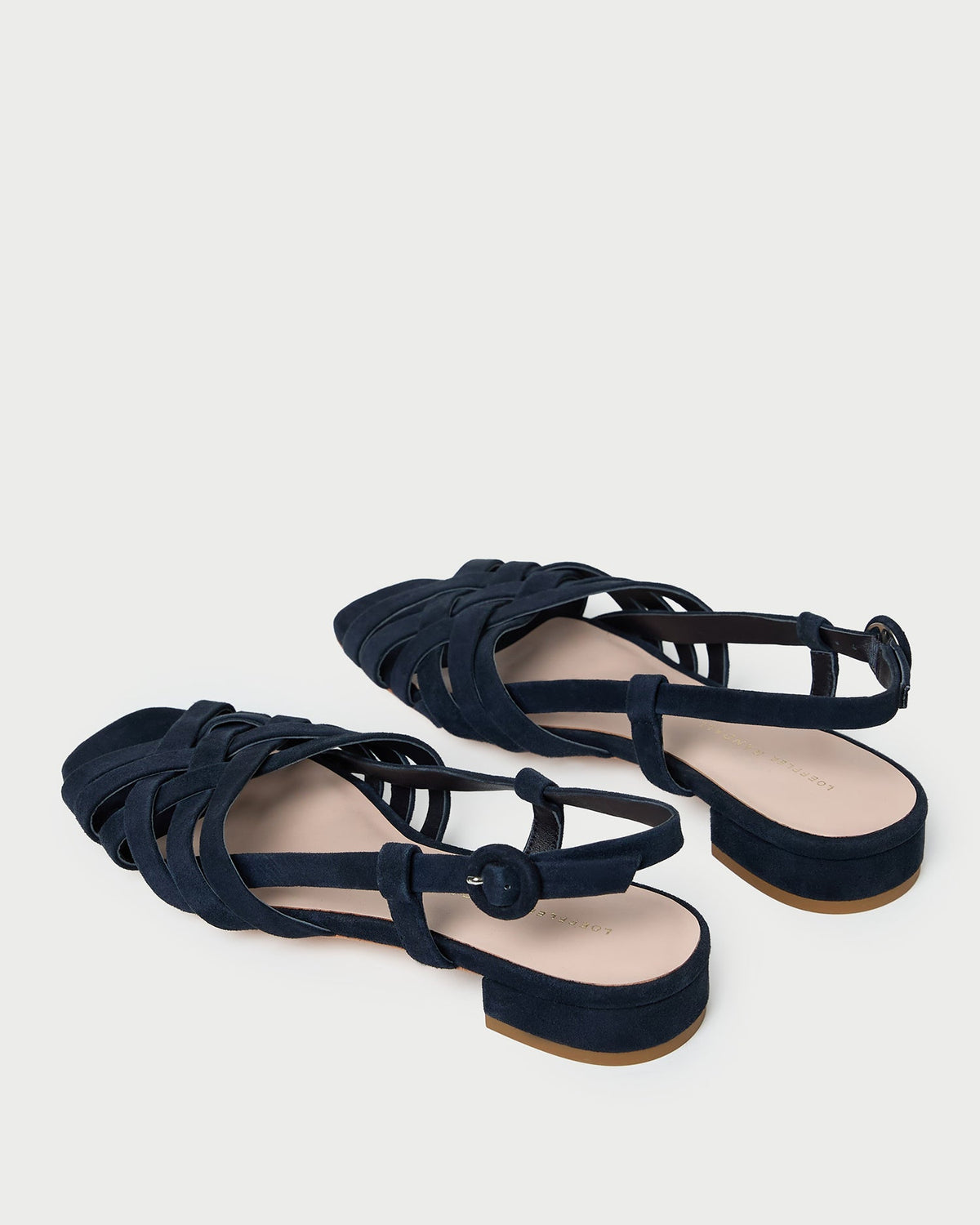 Loeffler Randall Shelly Navy Suede Flat Sandal