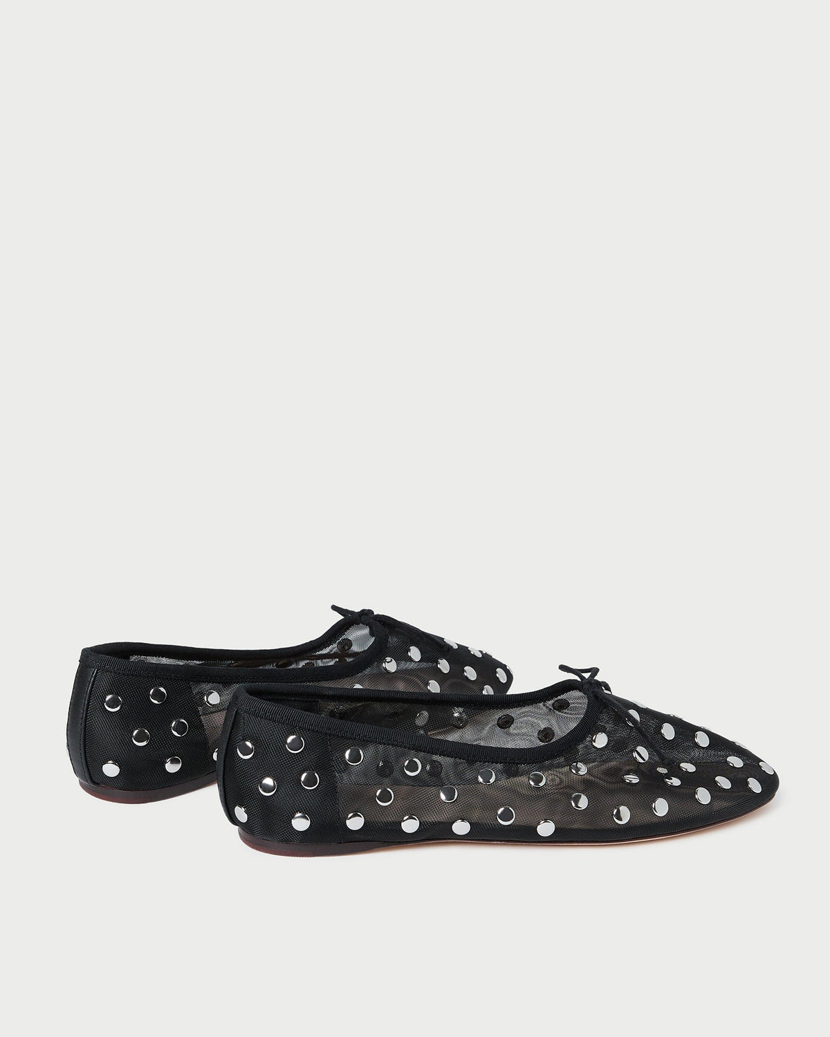 Loeffler Randall Landon Black/Silver Mesh Ballet Flat