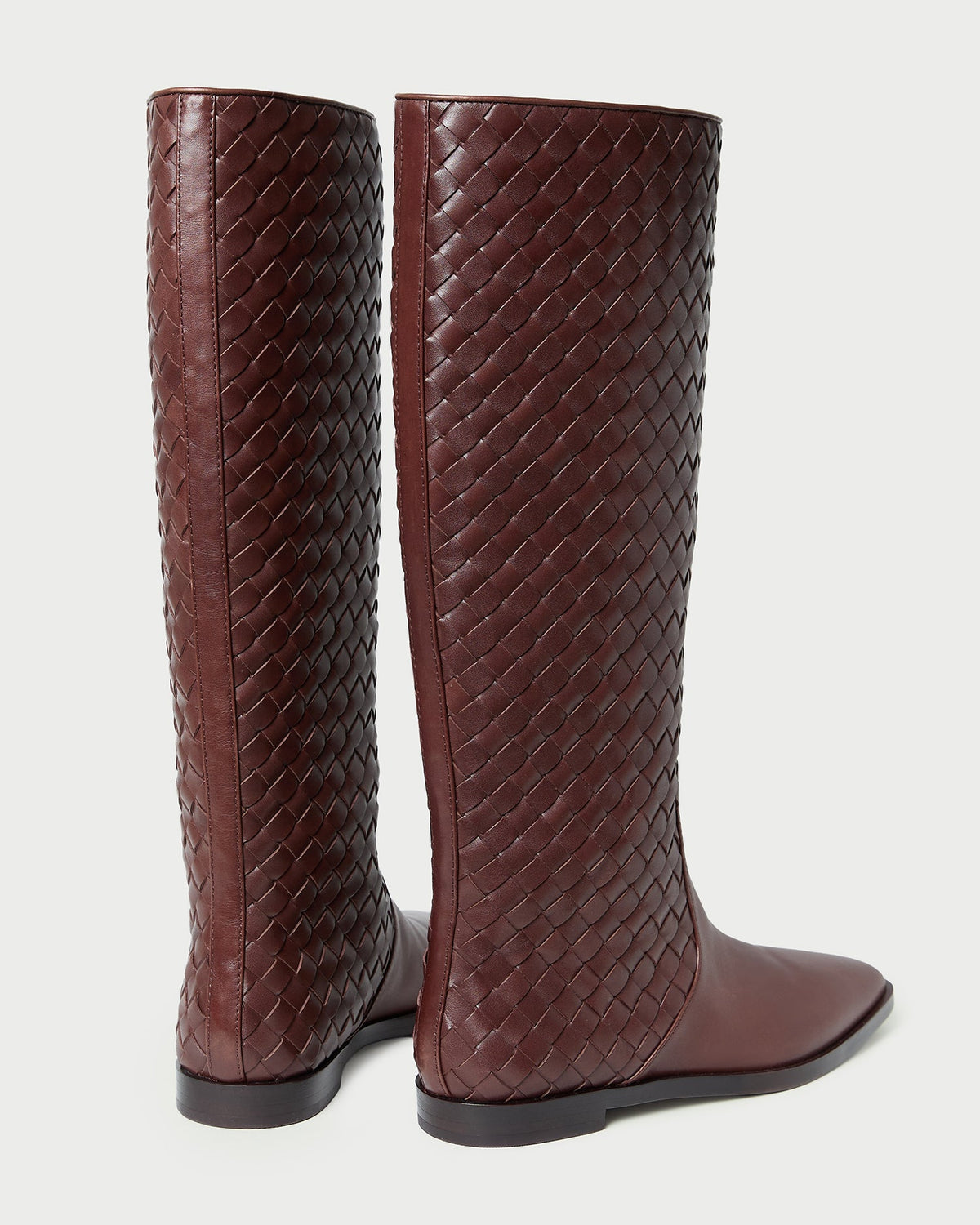 Loeffler Randall Tilly Espresso Woven Leather Boot