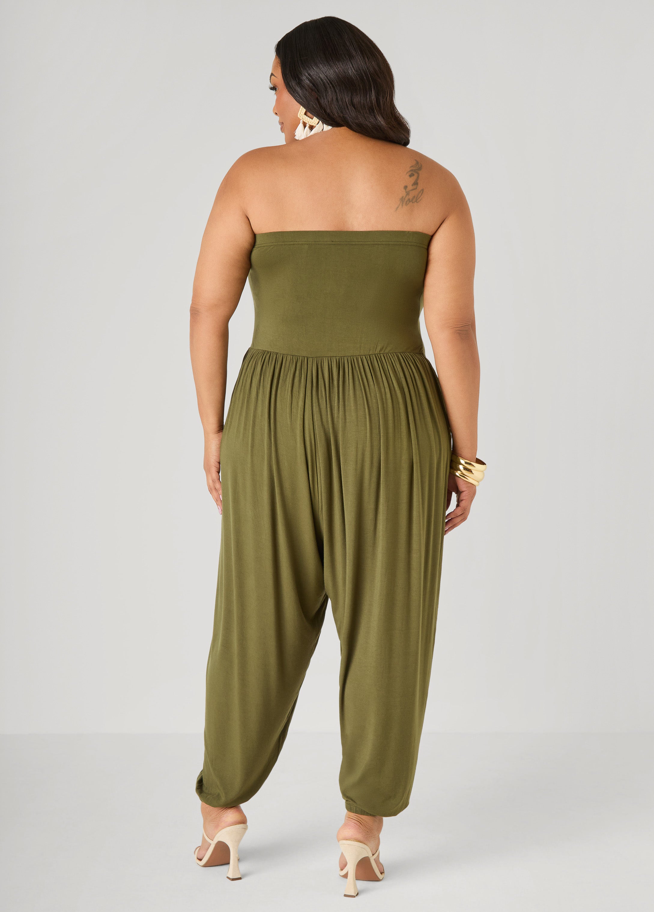 Strapless Harem Leg Jumpsuit Koi | Ashley Stewart