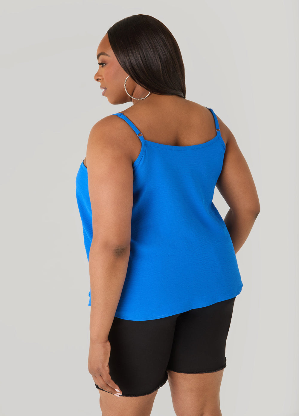 Textured V Neck Cami Primrose Yellow | Ashley Stewart