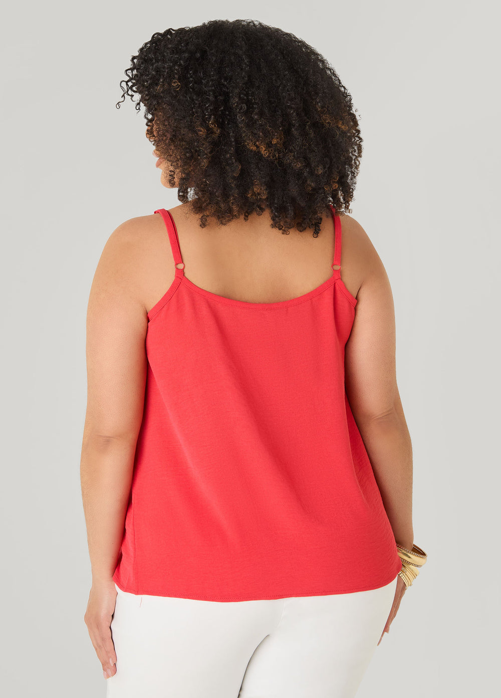 Textured V Neck Cami Primrose Yellow | Ashley Stewart