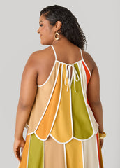 Striped Paneled Swing Top Multi | Ashley Stewart