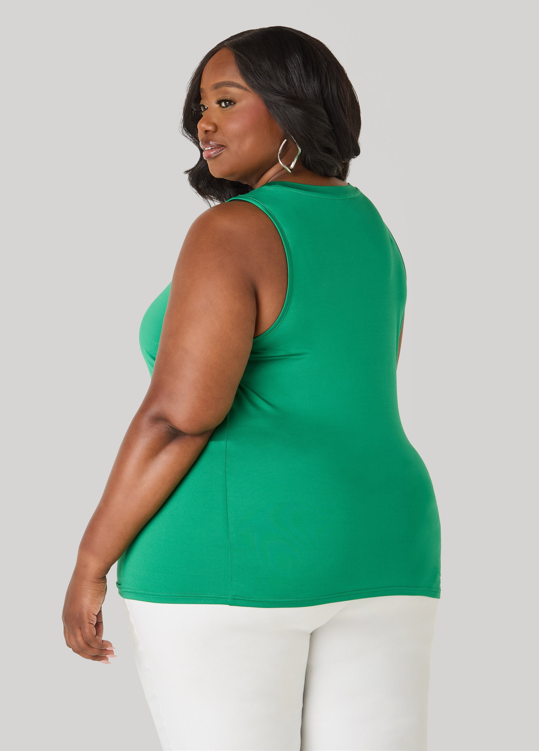 The Basic Stretch Knit Cami Bosphorus | Ashley Stewart