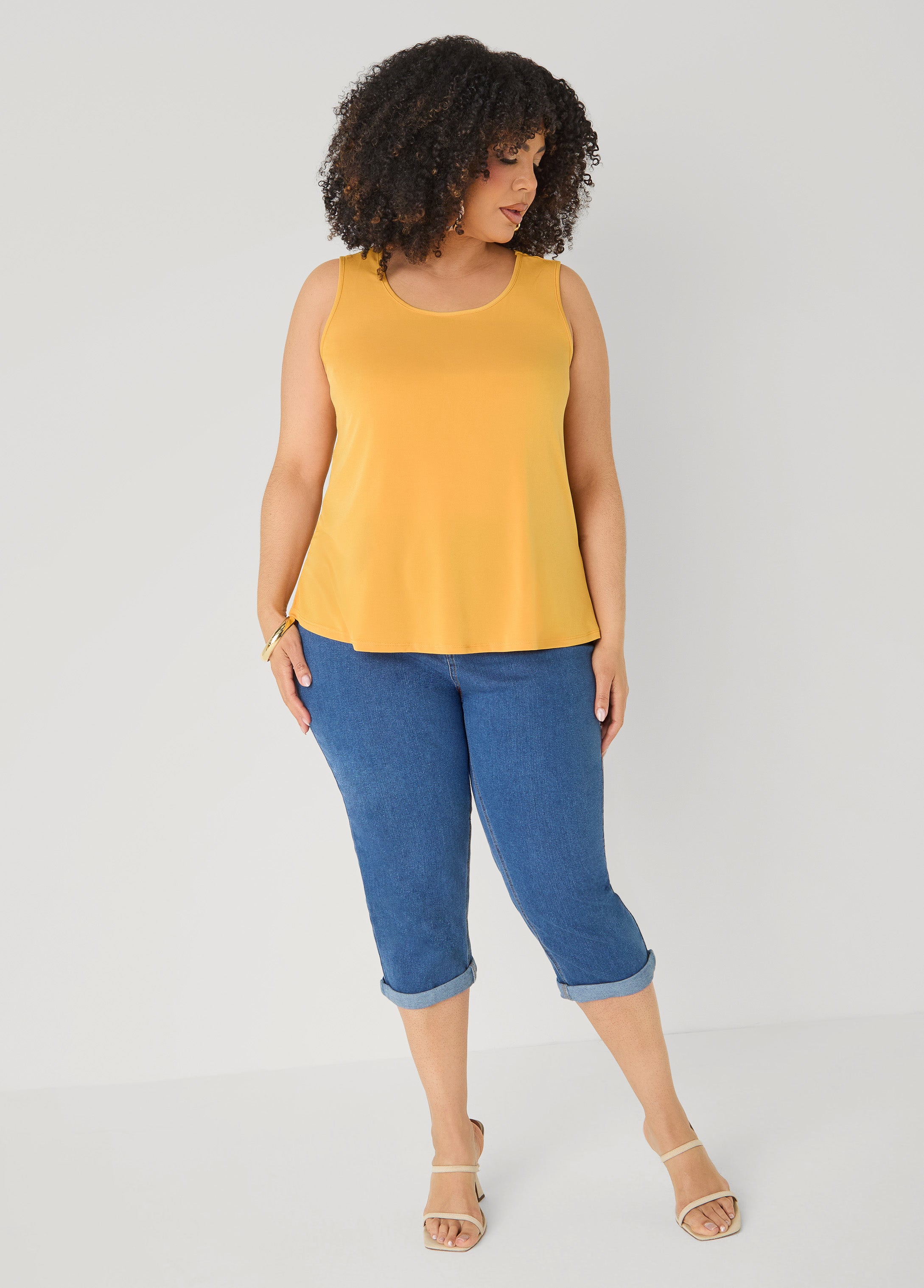 Cutout Knit Tank Poinsettia | Ashley Stewart