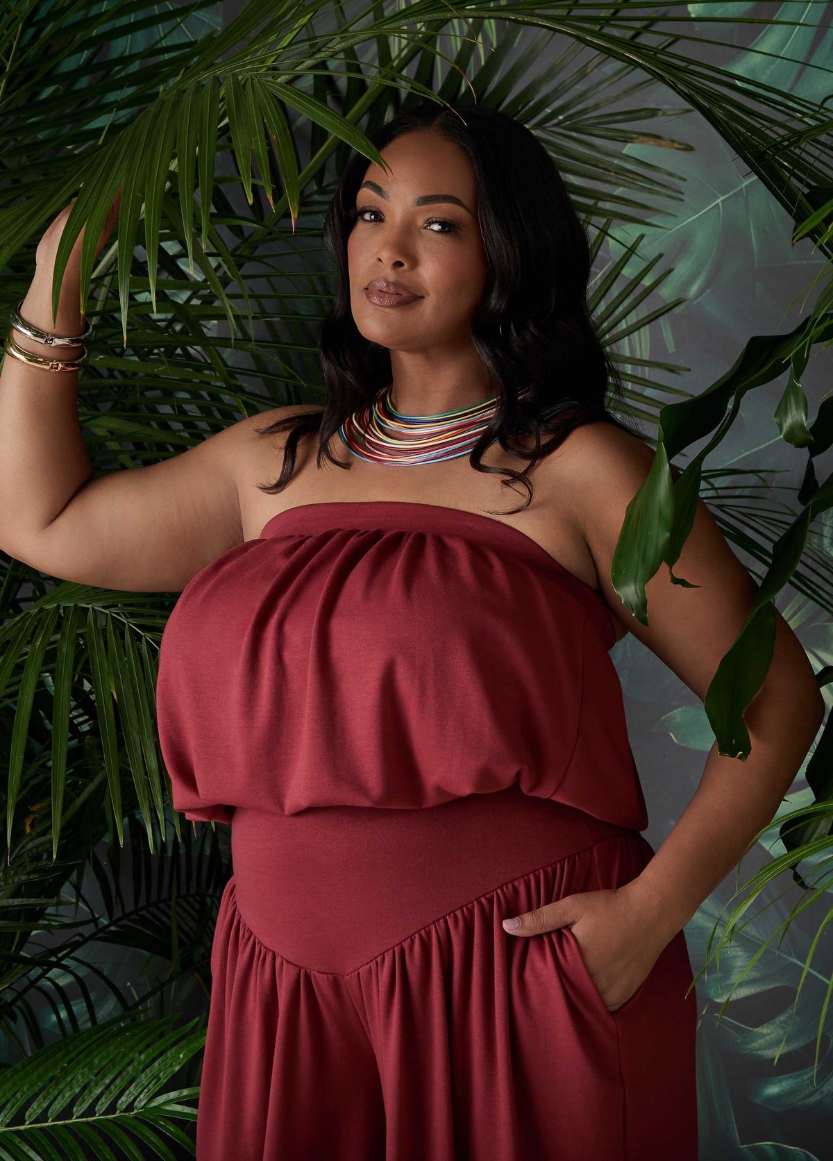 Bubble Tube Top Rust | Ashley Stewart