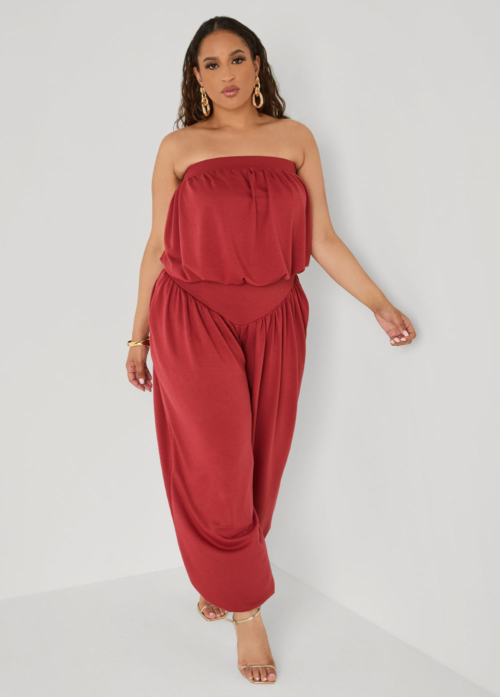 Bubble Tube Top Rust | Ashley Stewart