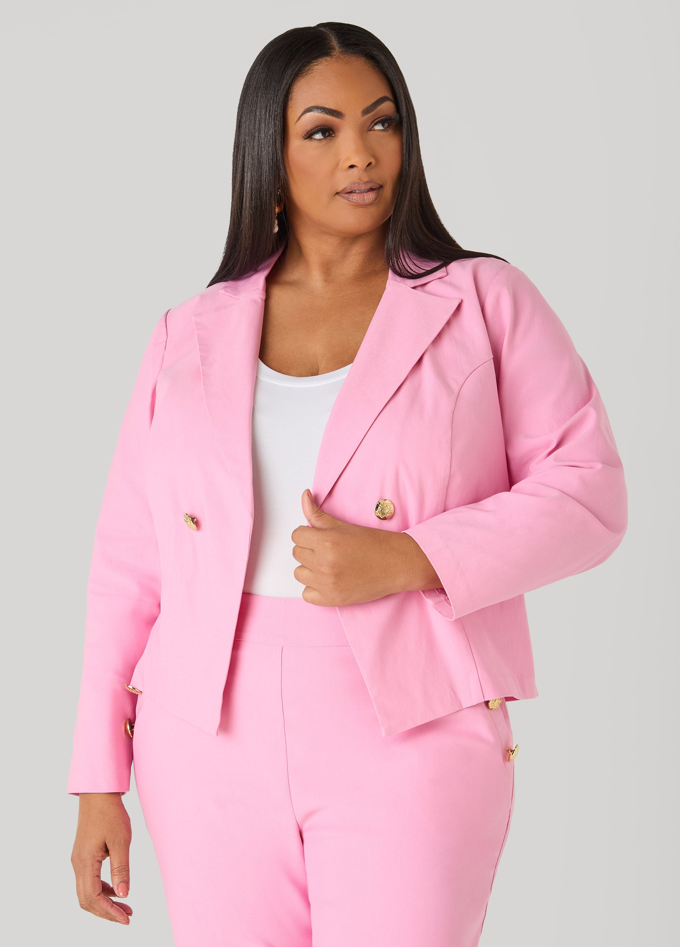 Millennium Embellished Jacket Pink | Ashley Stewart