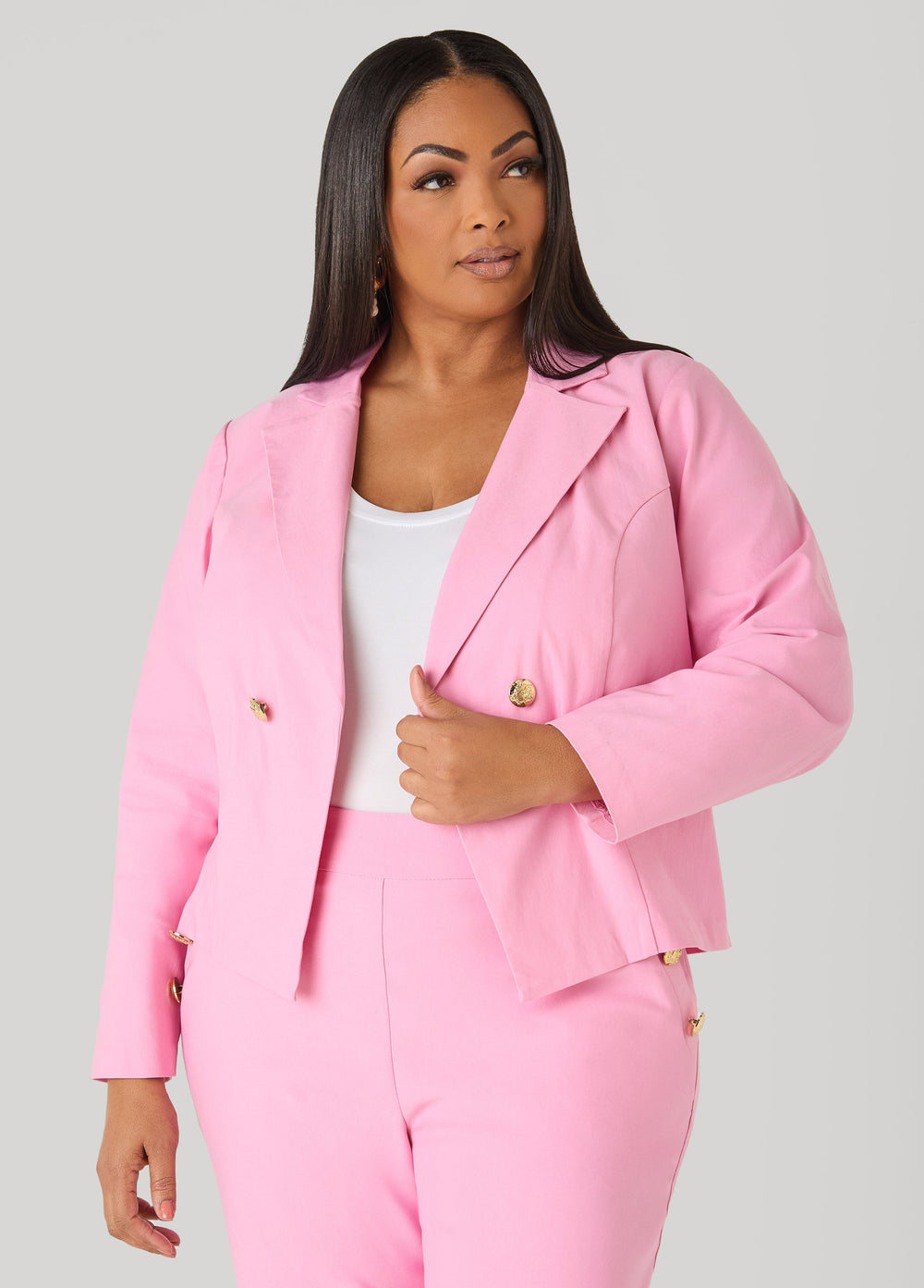 Millennium Embellished Jacket Pink | Ashley Stewart