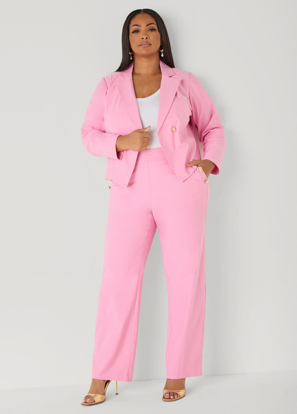 Millennium Embellished Jacket Pink | Ashley Stewart