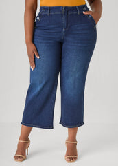 Denim Sailor Capris Dk Wash | Ashley Stewart