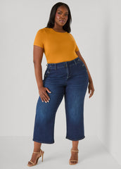 Denim Sailor Capris Dk Wash | Ashley Stewart