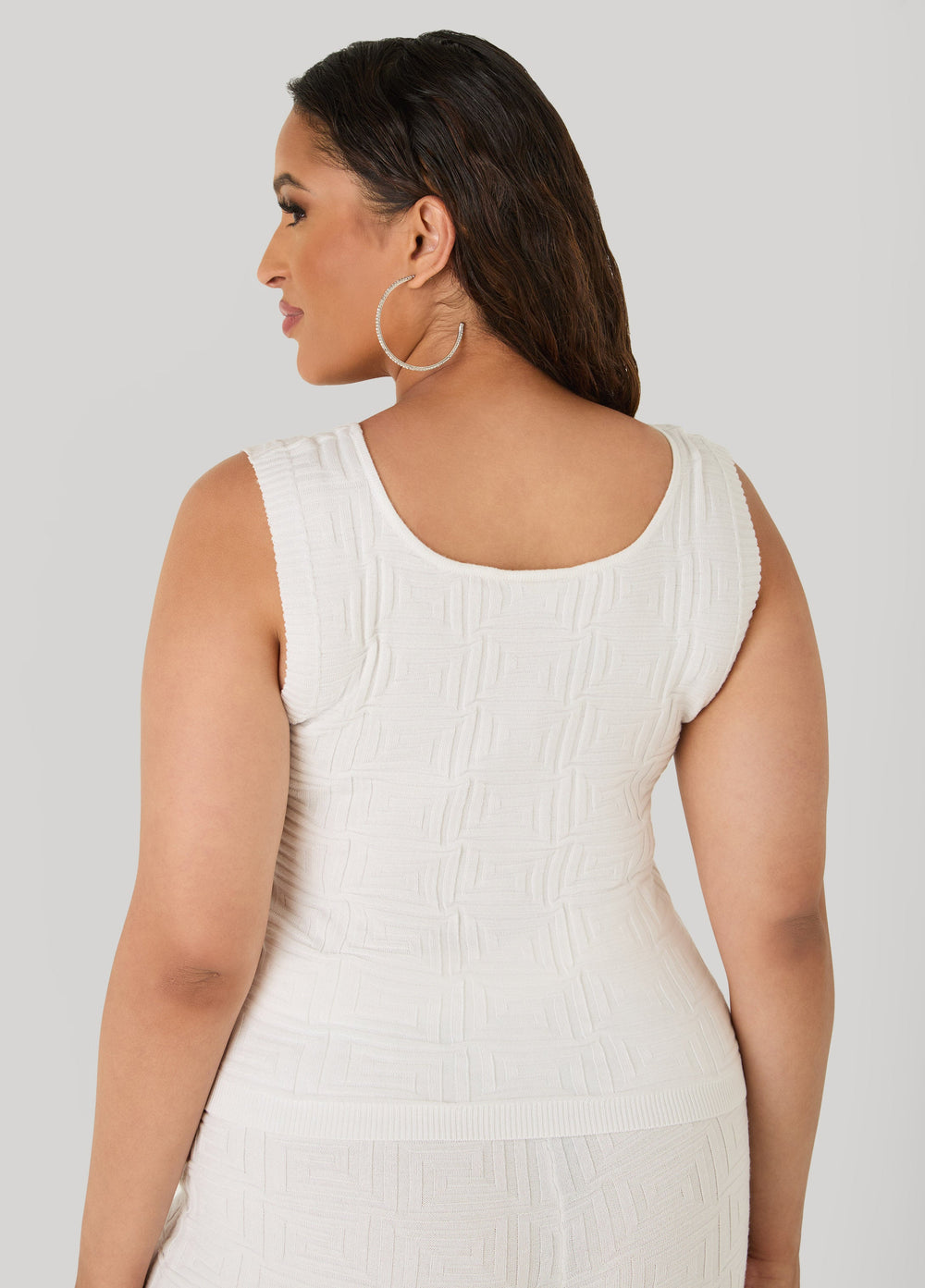 Jacquard Shorts White | Ashley Stewart