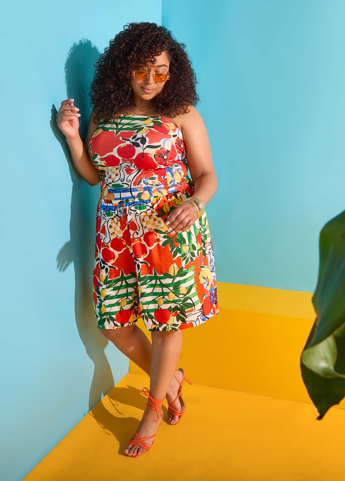 Printed Pull On Shorts Multi | Ashley Stewart