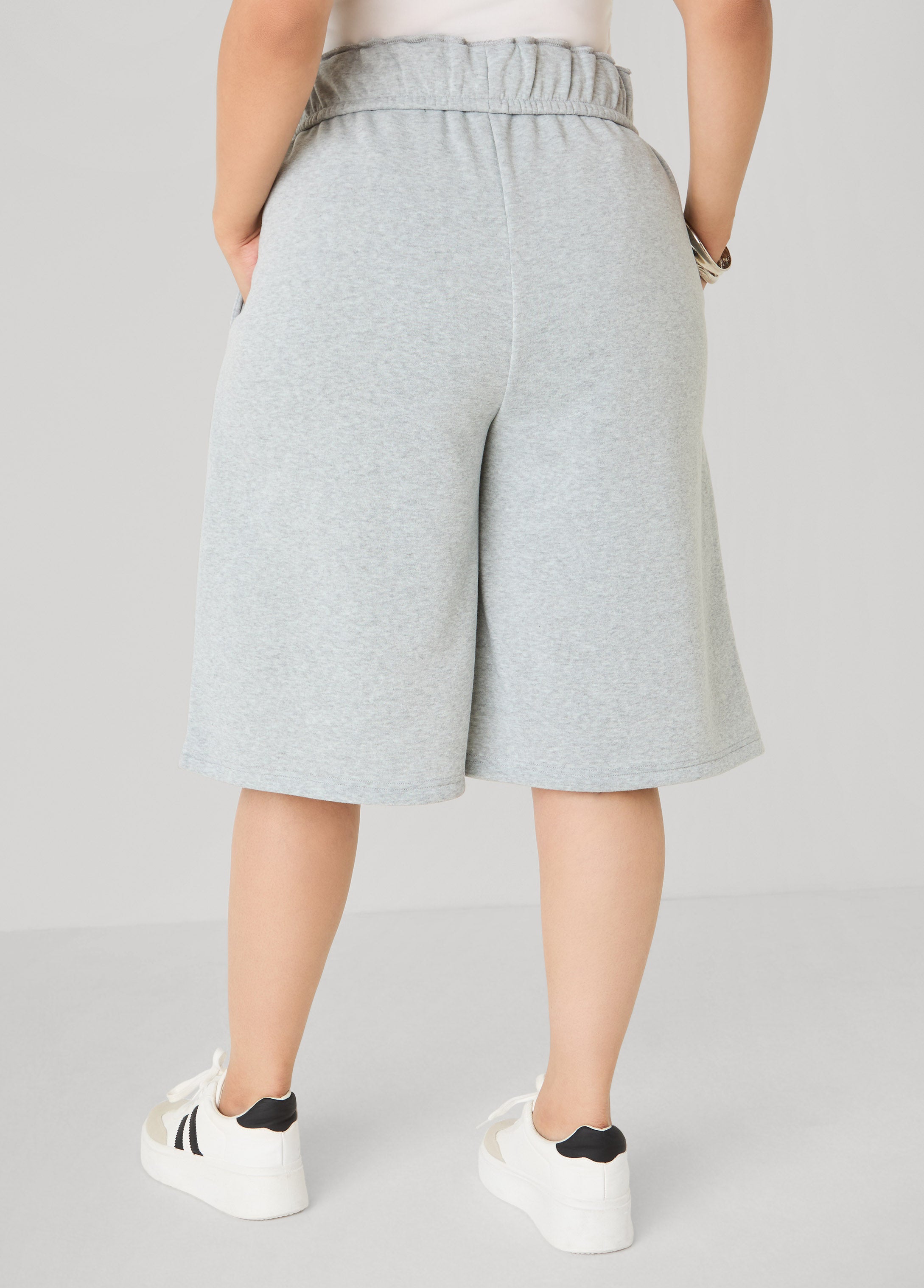 Foldover Drawstring Shorts Peacoat | Ashley Stewart