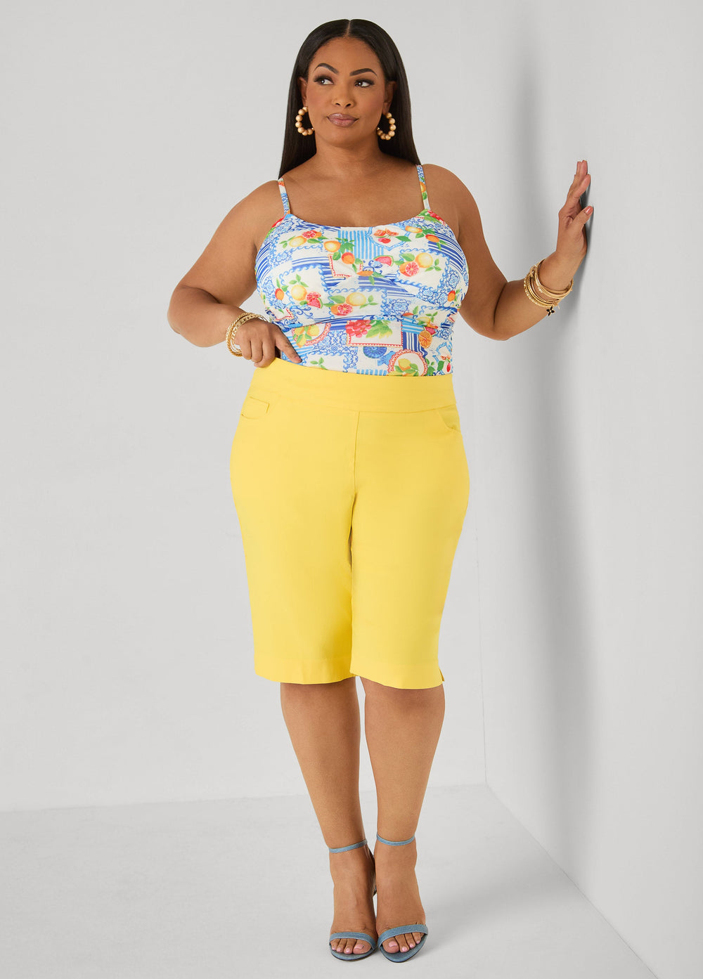 Millennium Bermuda Shorts Poinsettia | Ashley Stewart