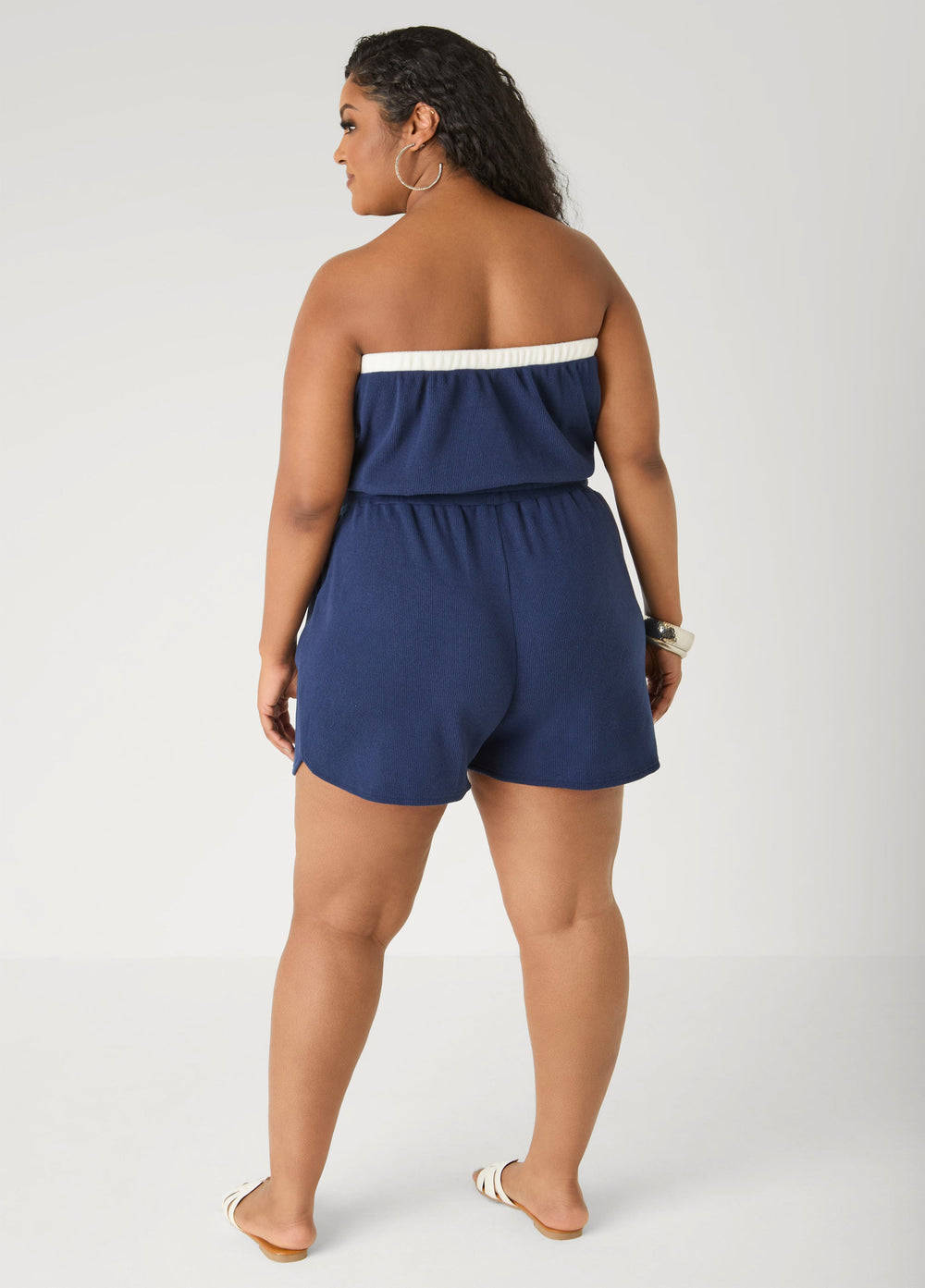 Moon To Noon Strapless Romper Pink | Ashley Stewart