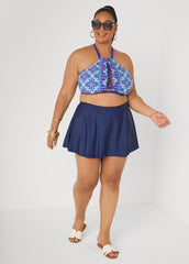 Layered Swim Skirt Navy | Ashley Stewart