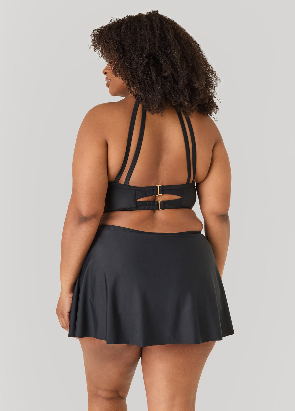 Crochet Bikini Top Black | Ashley Stewart