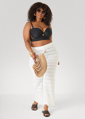 Convertible Mesh Bikini Top Black | Ashley Stewart