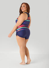 Striped Tankini Set Multi | Ashley Stewart