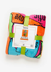 Pardon My Fro™ Adira Blanket Orange | Ashley Stewart