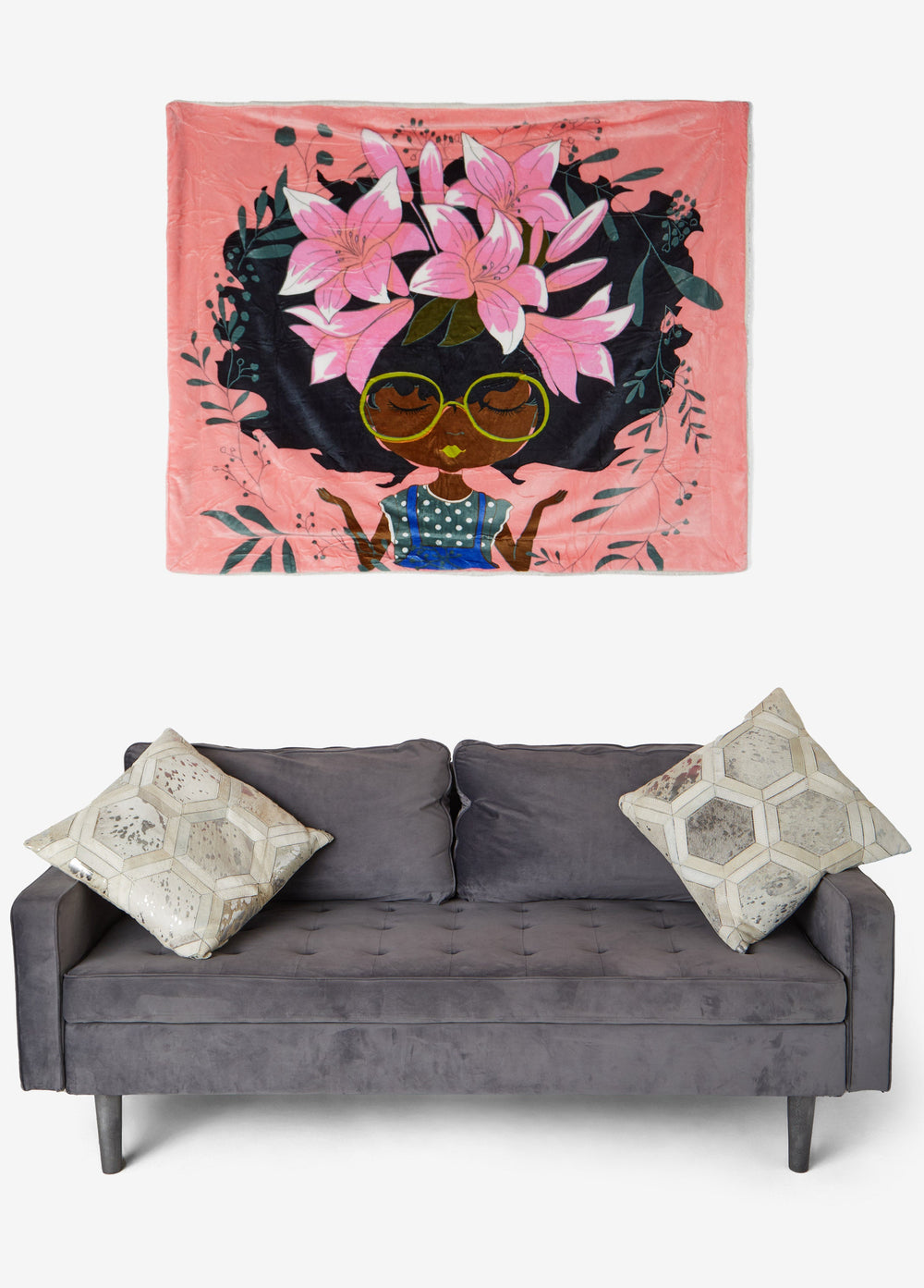 Pardon My Fro™ Lily Blanket Pink | Ashley Stewart