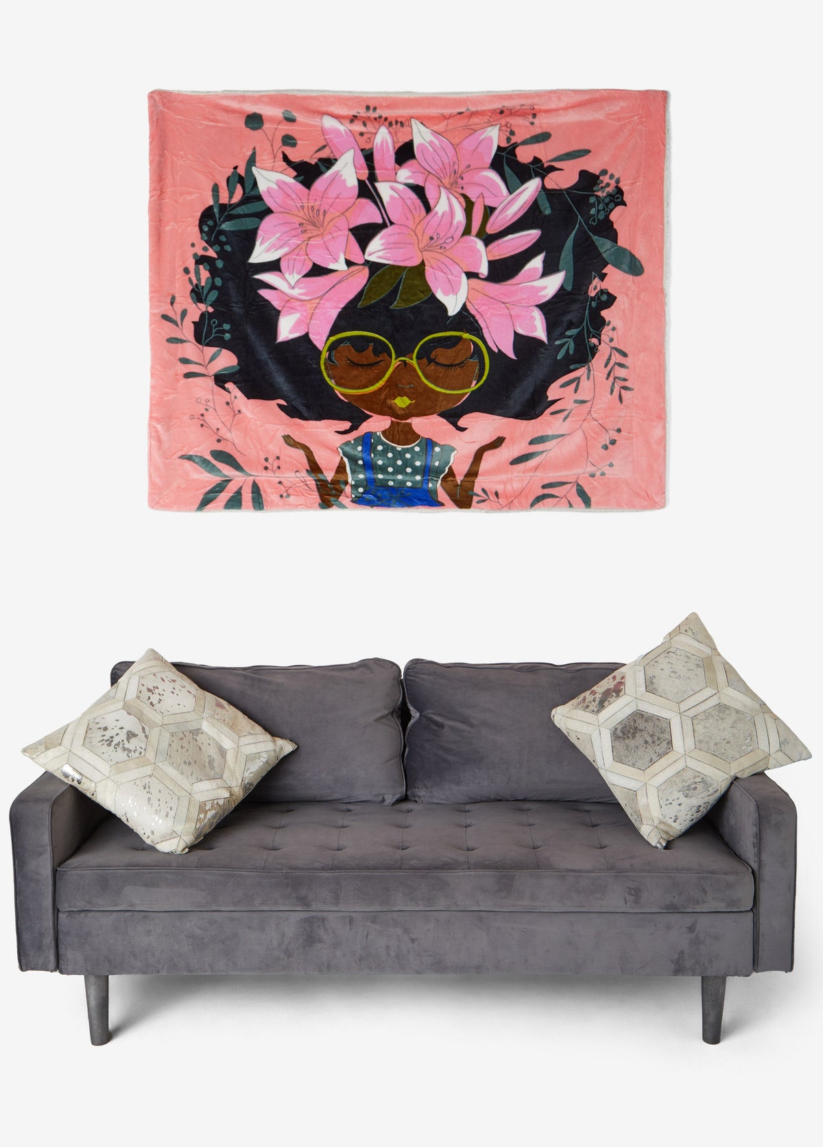 Pardon My Fro™ Lily Blanket Pink | Ashley Stewart