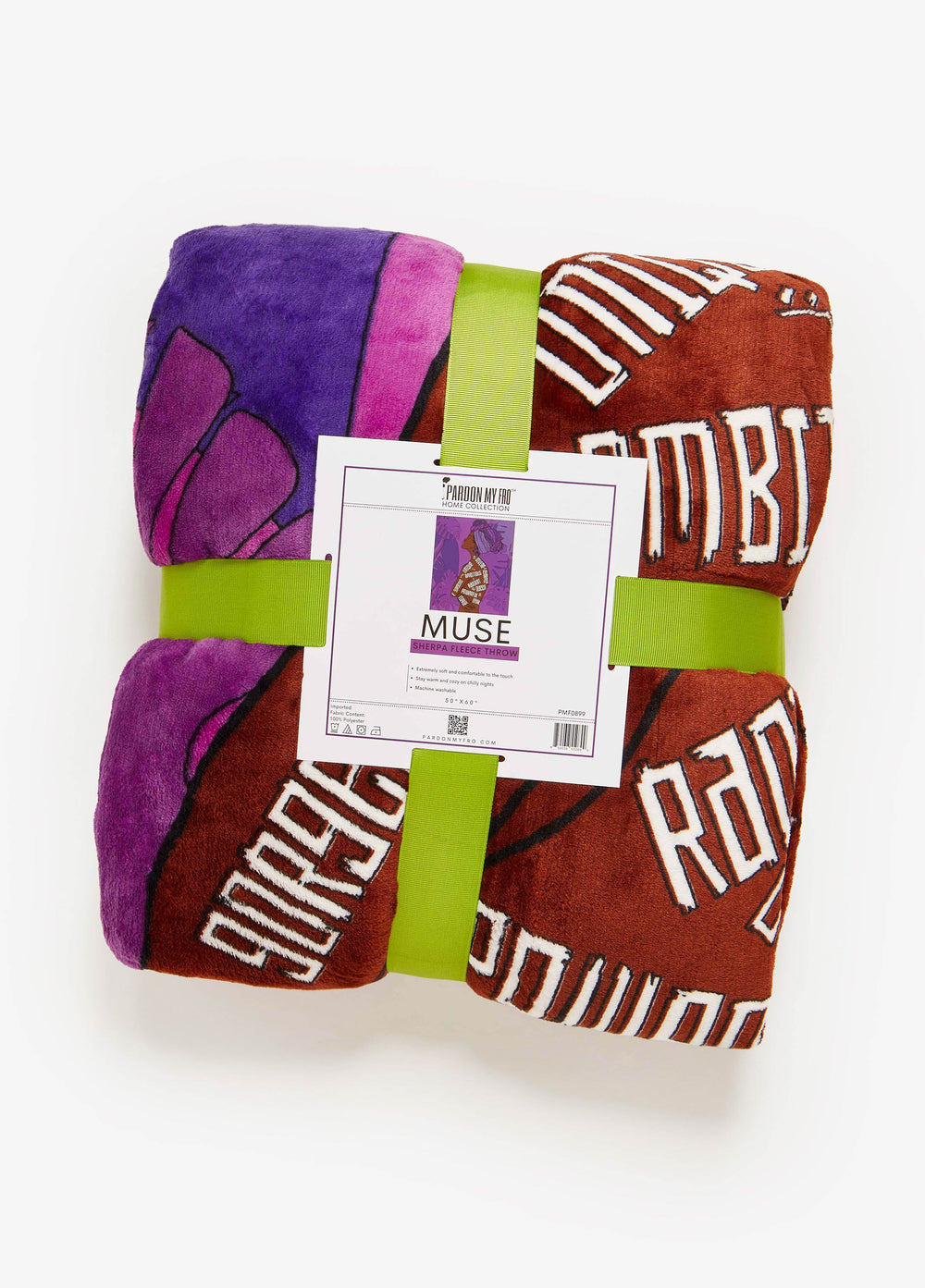 Pardon My Fro™ Muse Blanket Purple | Ashley Stewart