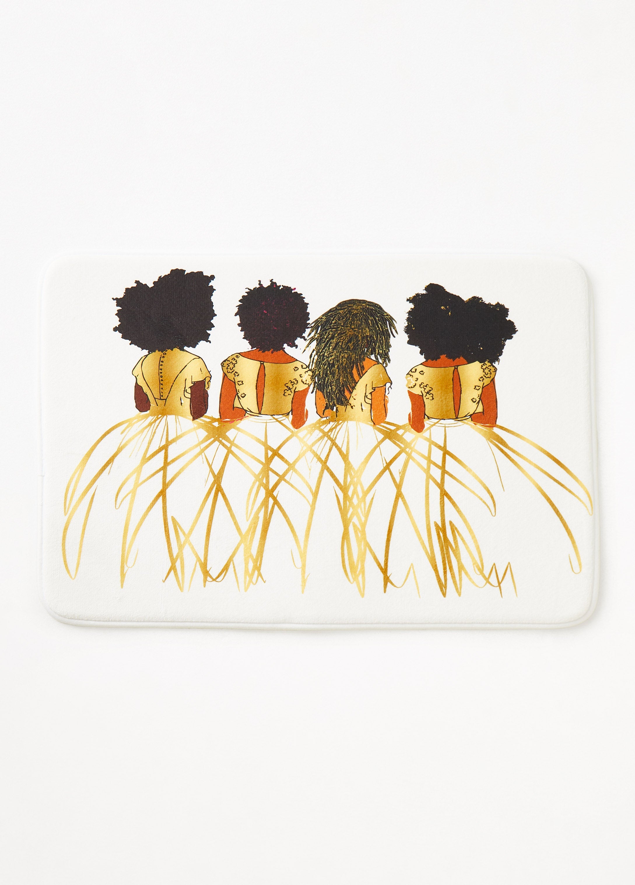 Pardon My Fro™ Royal Bath Mat White | Ashley Stewart