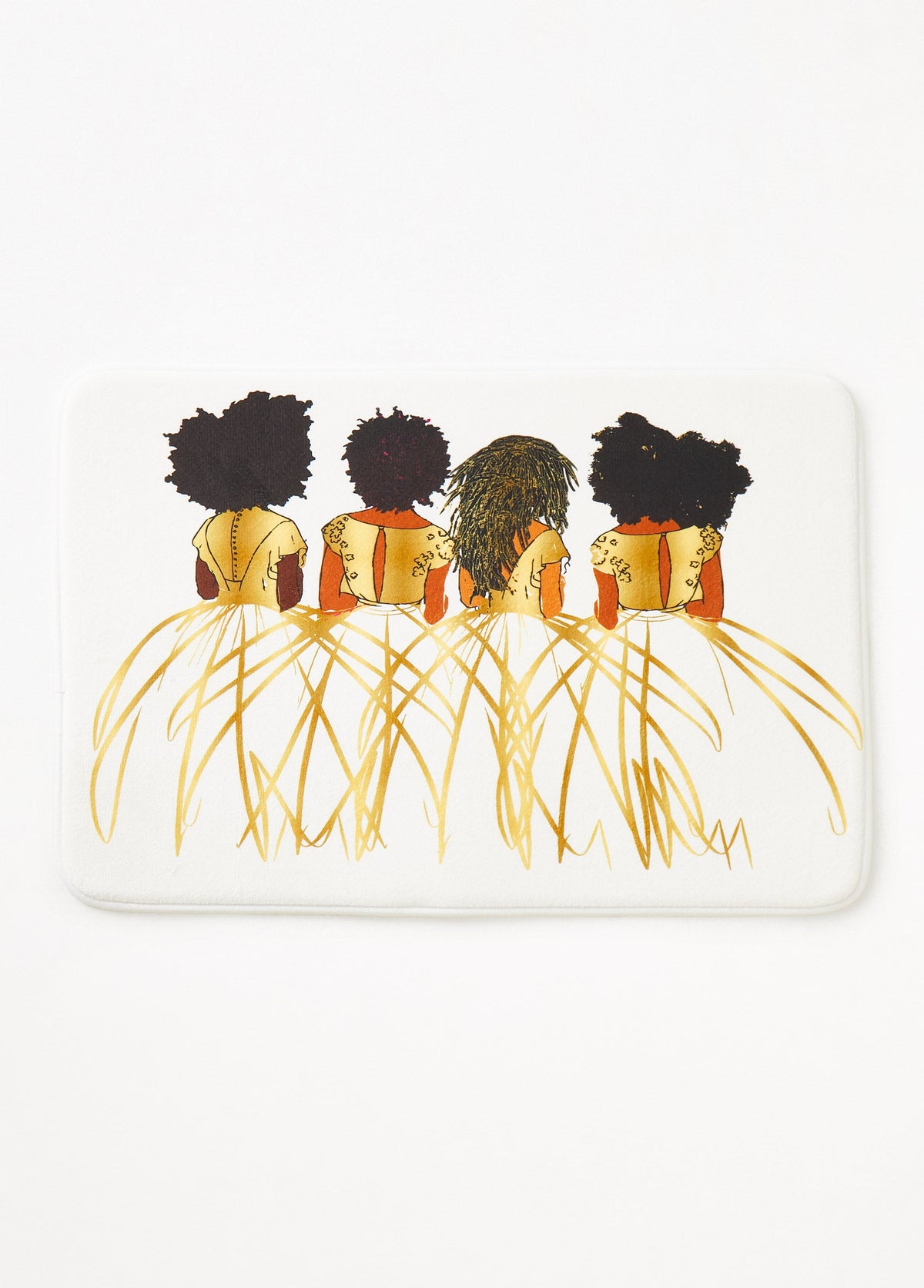 Pardon My Fro™ Royal Bath Mat White | Ashley Stewart