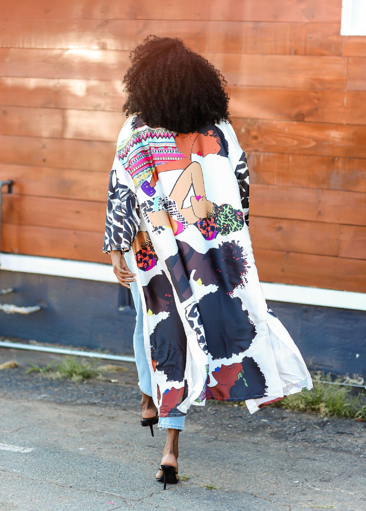 Pardon My Fro™ The Squad Kimono Black | Ashley Stewart