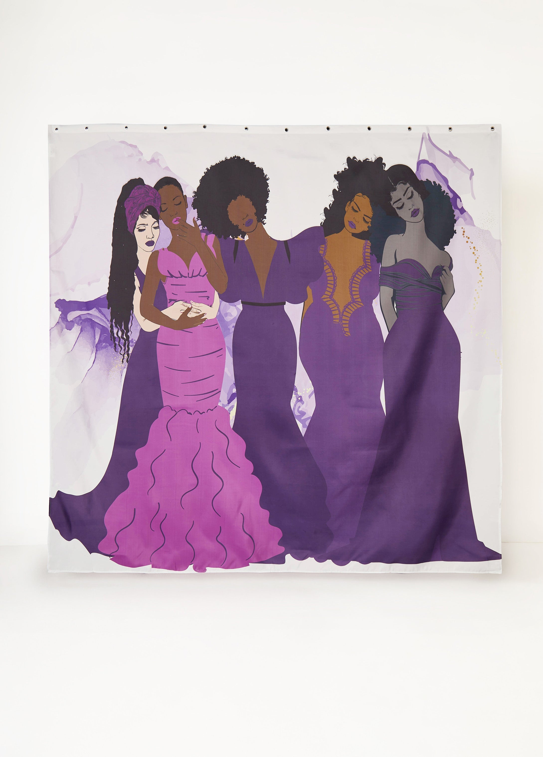 Pardon My Fro™ Harmony Shower Curtain White | Ashley Stewart