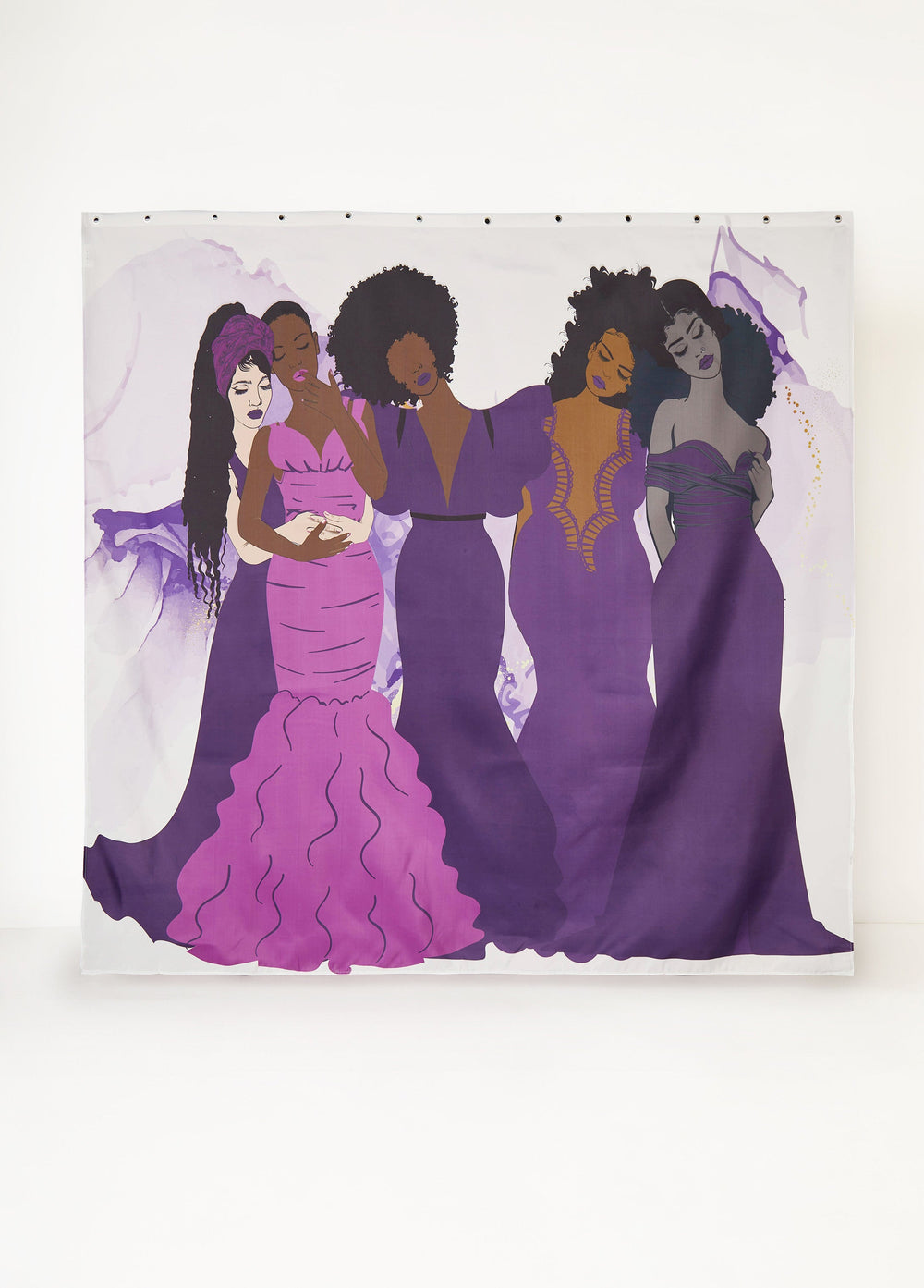 Pardon My Fro™ Harmony Shower Curtain White | Ashley Stewart