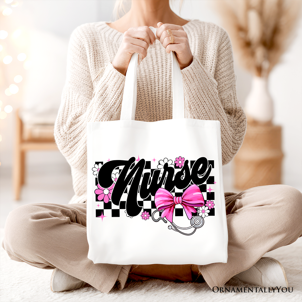 Nurse Canvas Tote Bag White | Ashley Stewart