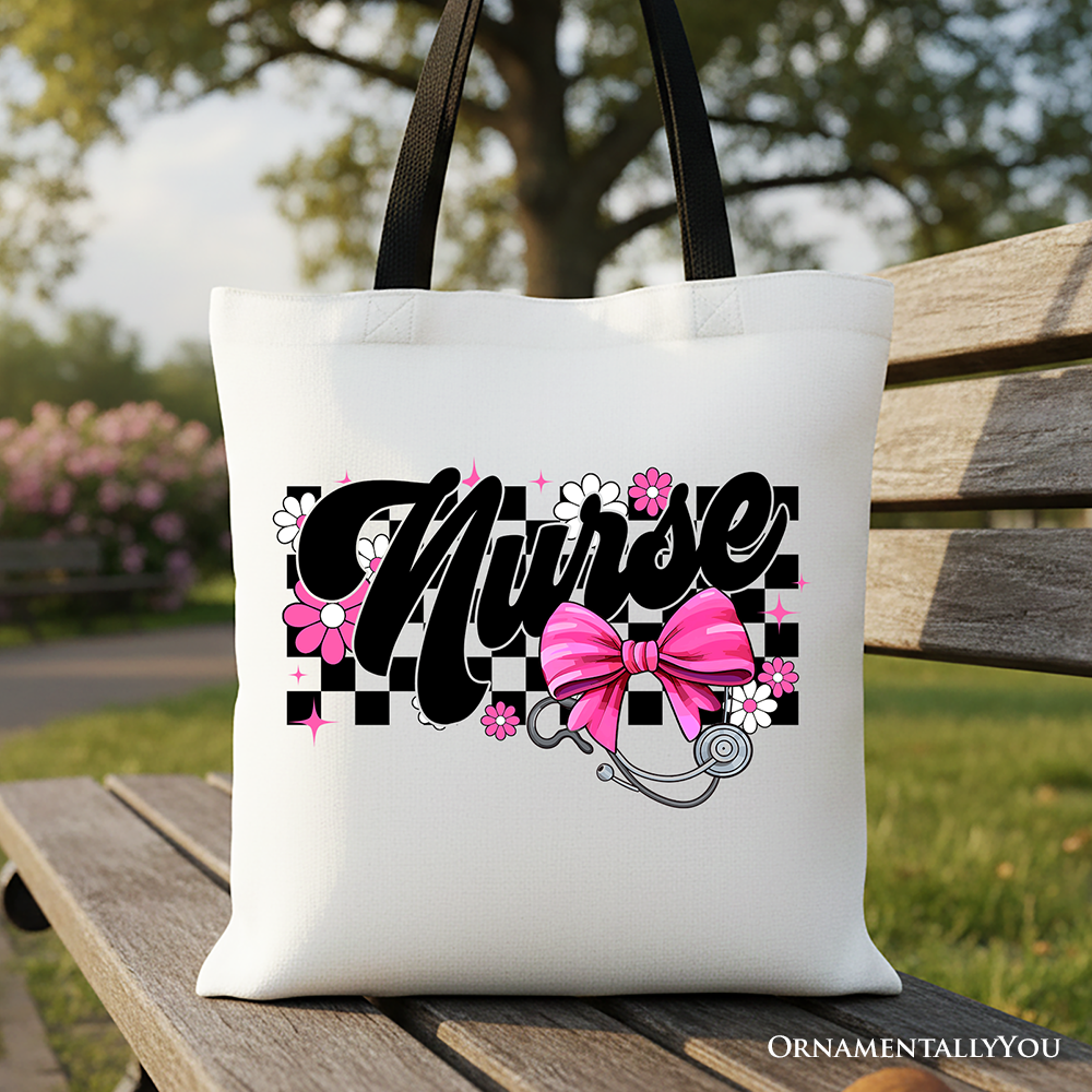 Nurse Canvas Tote Bag White | Ashley Stewart