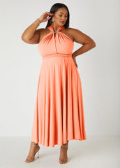 Maxi Convertible Dress Orange | Ashley Stewart