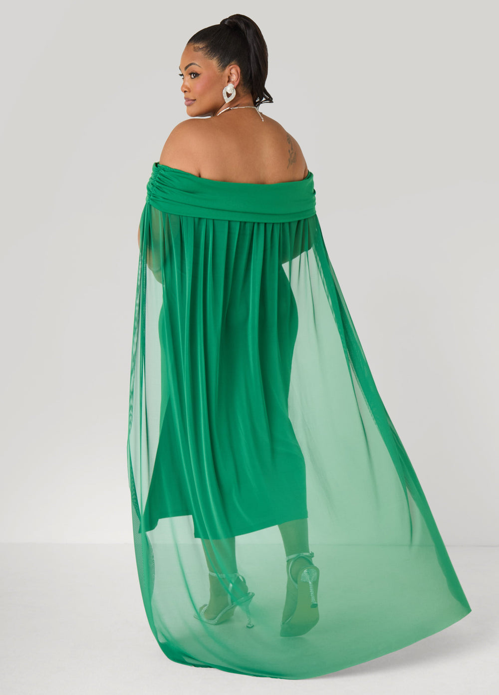 Off The Shoulder Cape Dress Amazon | Ashley Stewart