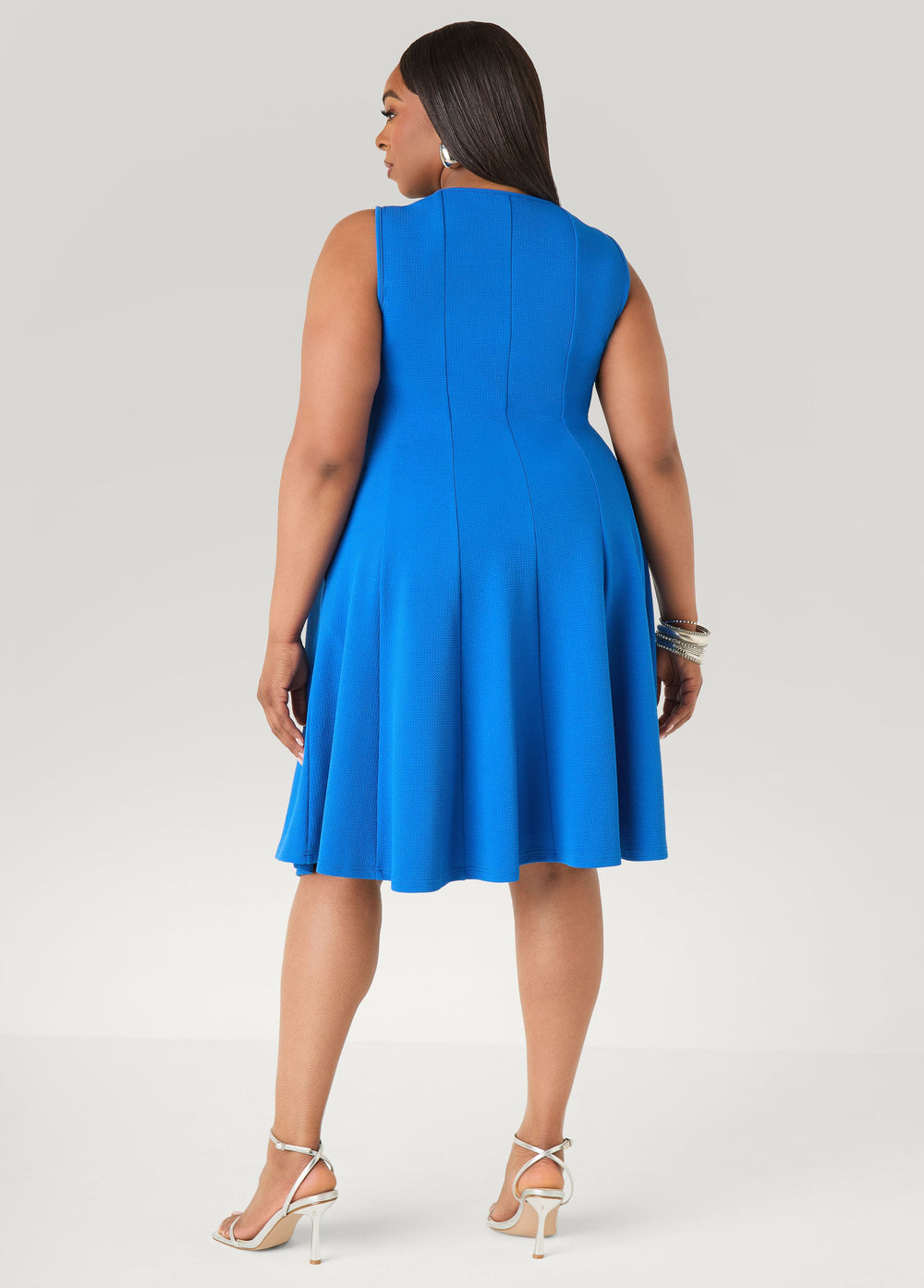 Embellished A Line Dress Victoria Blue | Ashley Stewart