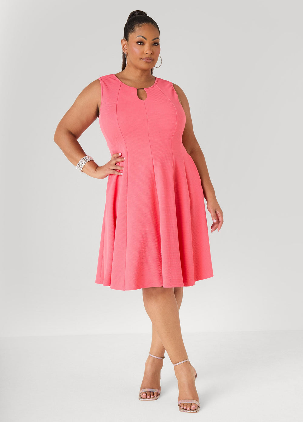 Embellished A Line Dress Victoria Blue | Ashley Stewart
