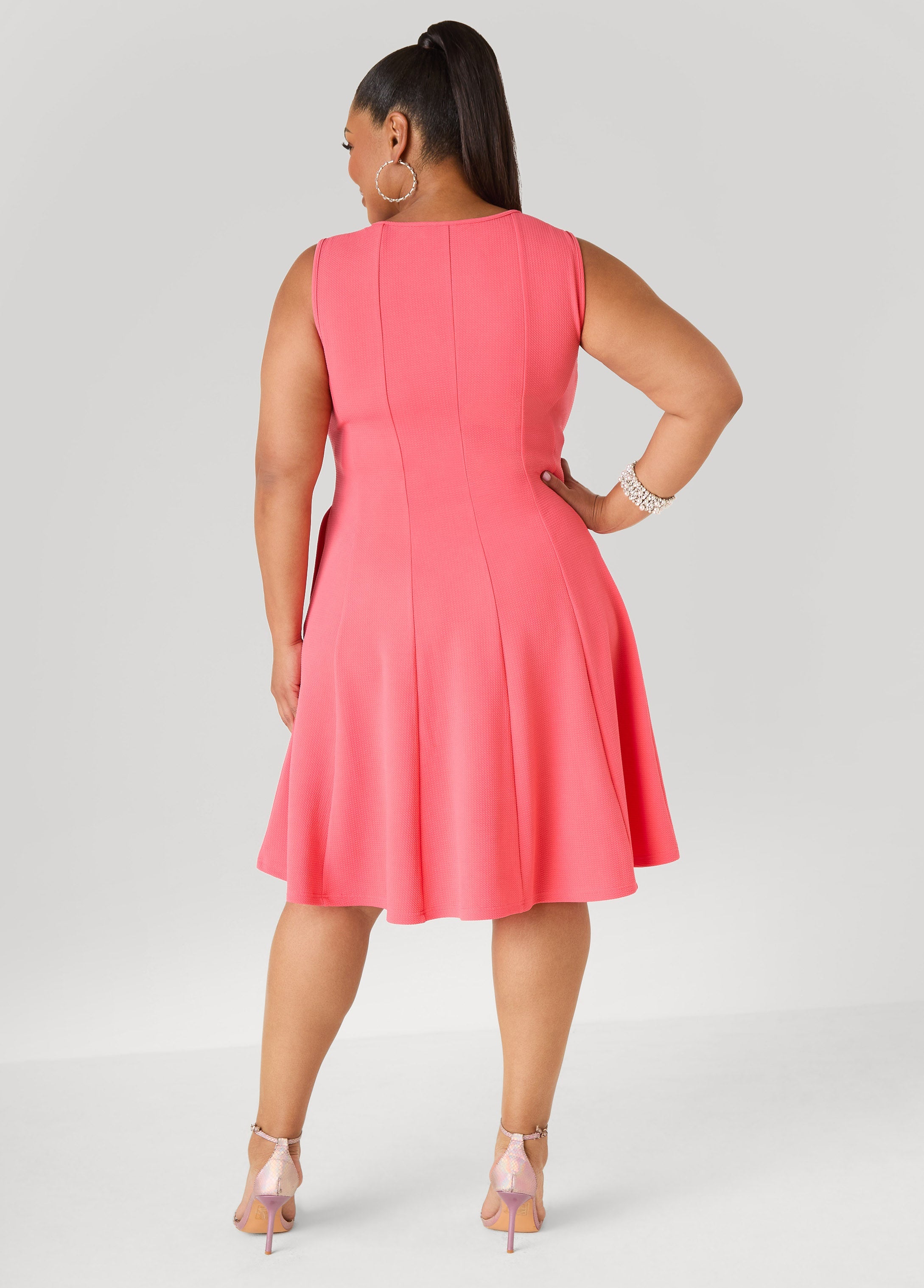 Embellished A Line Dress Victoria Blue | Ashley Stewart