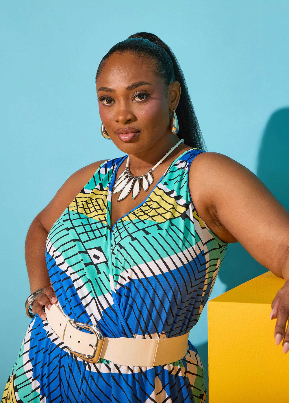 Printed Balloon Leg Jumpsuit Multi | Ashley Stewart
