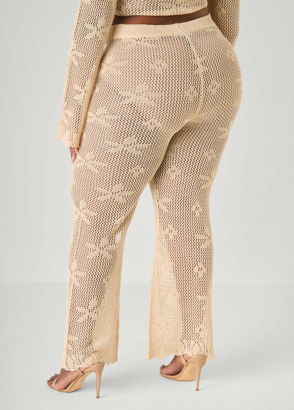 Crochet Wide Leg Pants Orangeade | Ashley Stewart