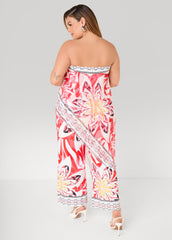 Layered Floral Jumpsuit Multi | Ashley Stewart
