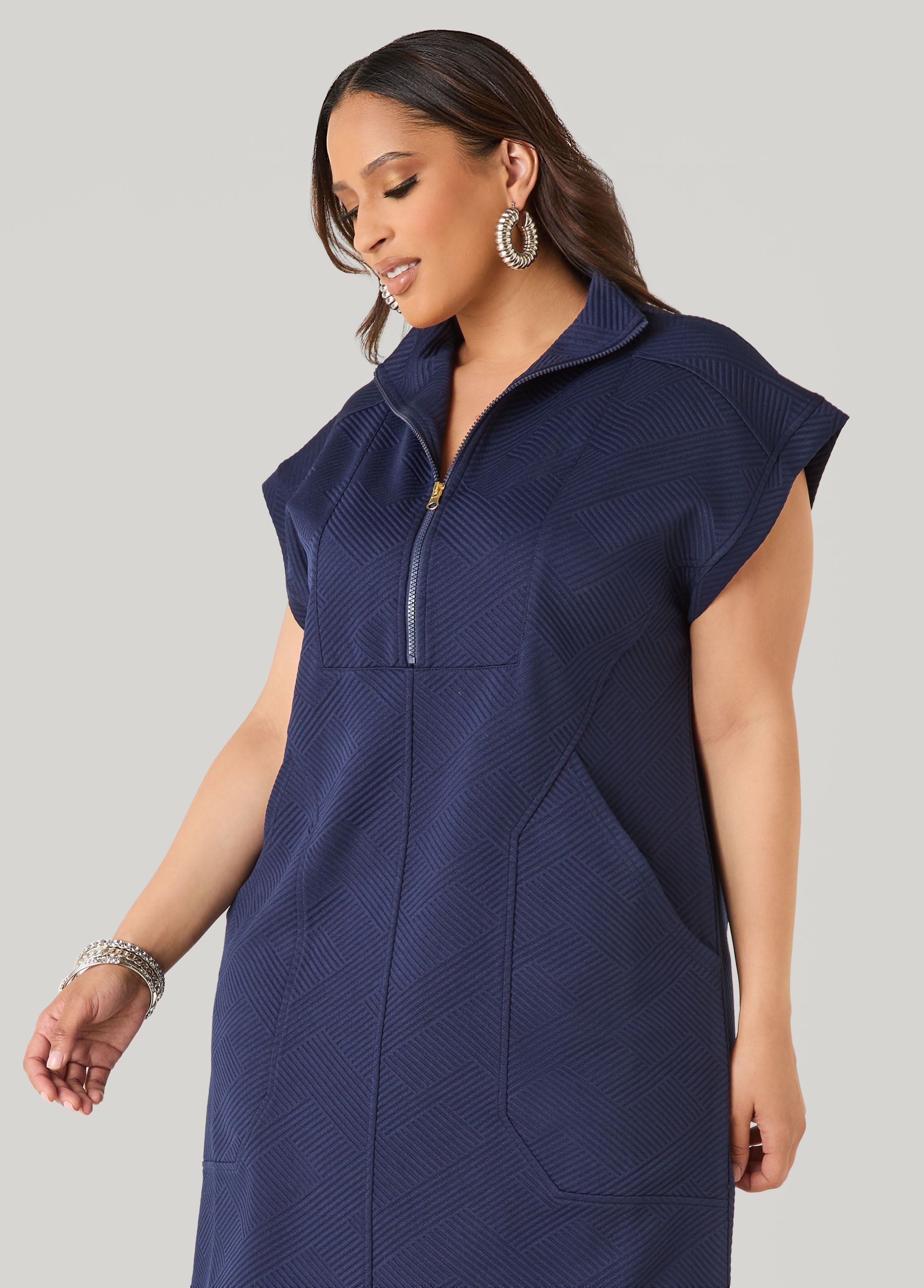 Athletic Knit Sneaker Dress White | Ashley Stewart