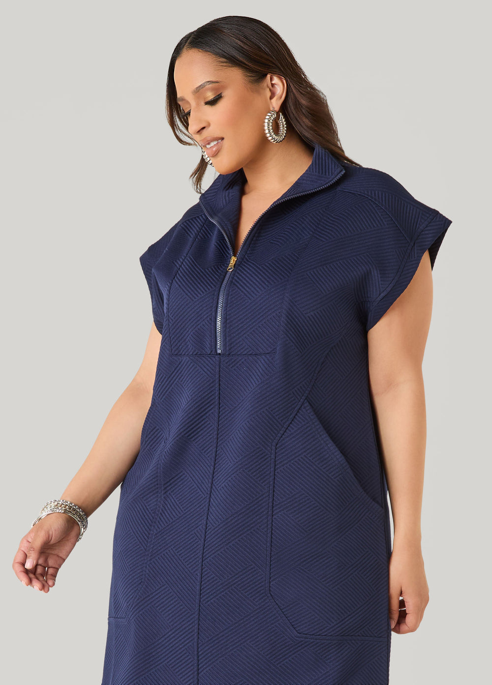 Athletic Knit Sneaker Dress White | Ashley Stewart